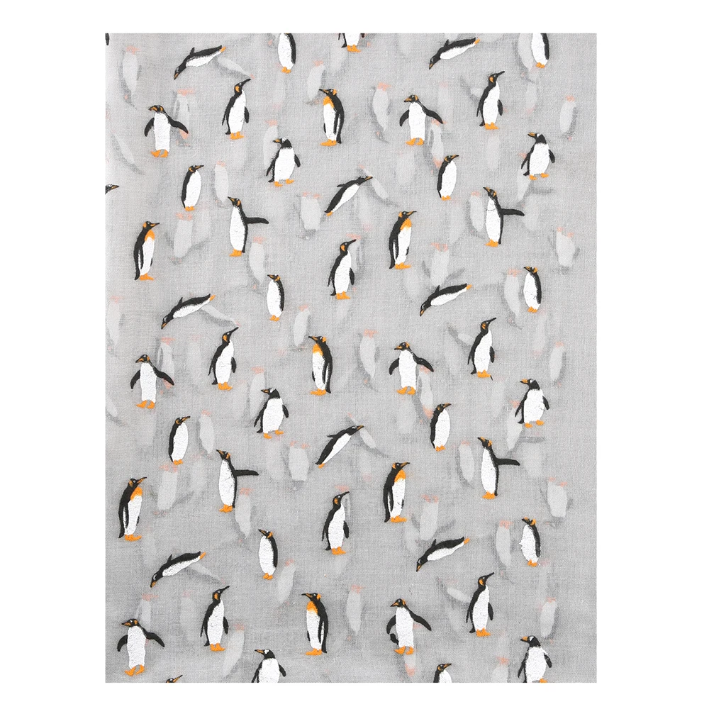 Шарф FOXMOTHER с рисунком пингвина новый дизайн шарфы принтом из пены платок для