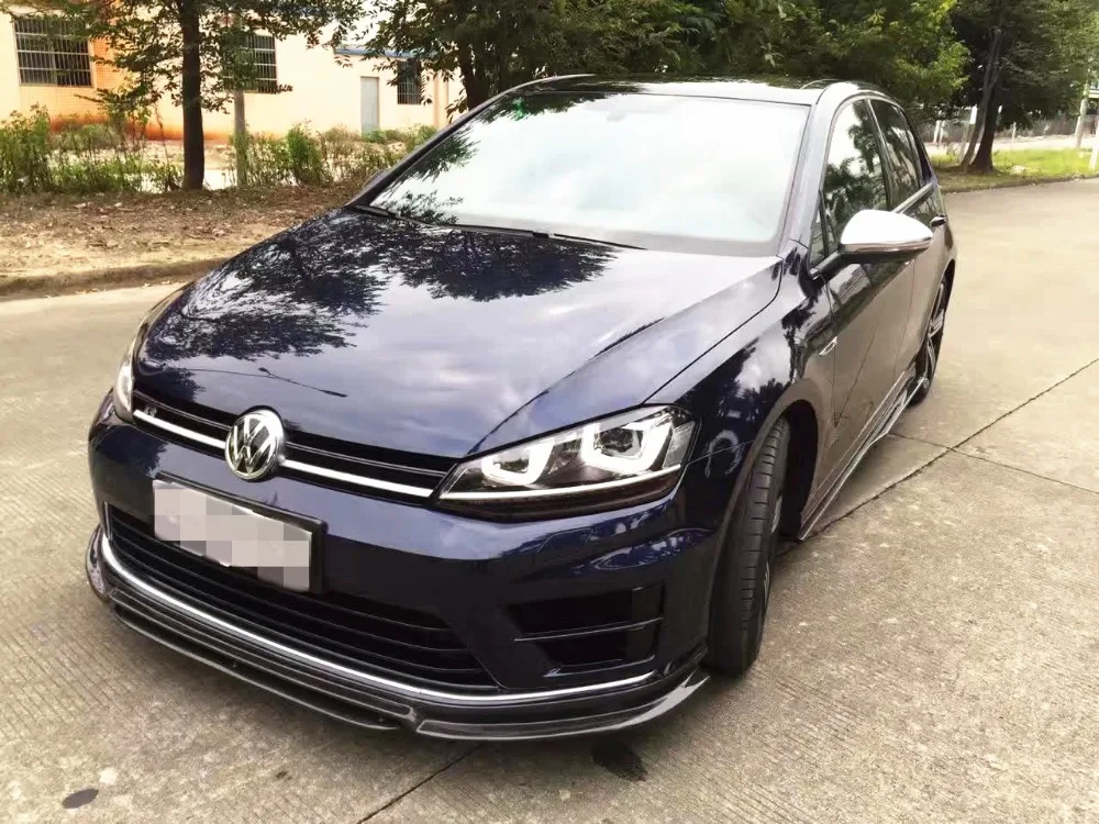 Гольф MK7R передний разделитель для губ Диффузор/2 шт./компл./RZA Стиль углеродного волокна передний разделитель спойлер для VW GOLF R MK7