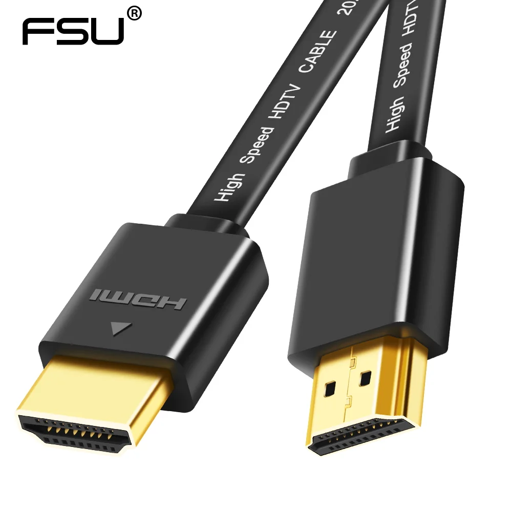 1,4 Версия 1080p 3D Тонкий HDMI кабель Позолоченный штекер Male-Male HDMI кабель 0,3 м 0,5 м 1 м 1,5 м