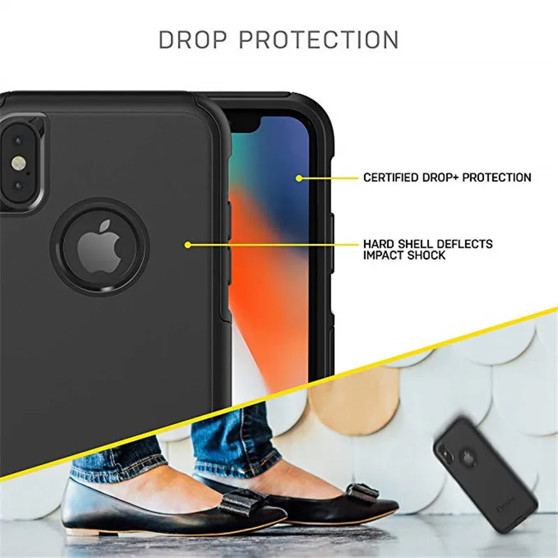 Для iphone X Case серия-паяный пластинчатый теплообменник разочарования,, розничная, упаковка 2-слойная защита противоударный чехол для Apple, iphone XS Защитная крышка с логотипом