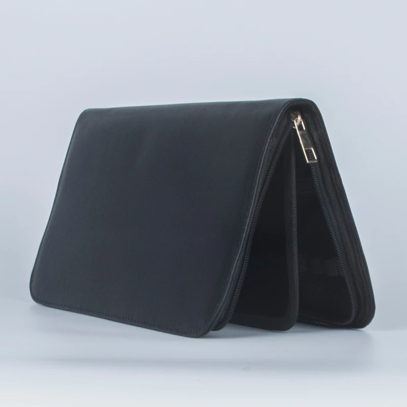 Новинка перьевая ручка/Роллер черный чехол из искусственной кожи на молнии для 36