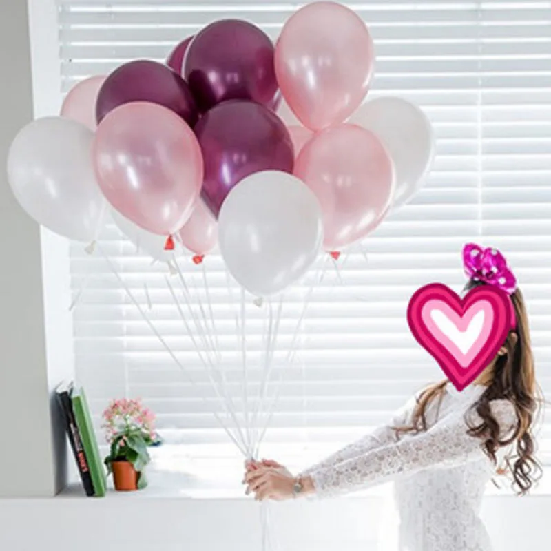 Свадебные украшения 20 шт./лот 2 8 г розовые латексные жемчужные шары 12 дюймов для