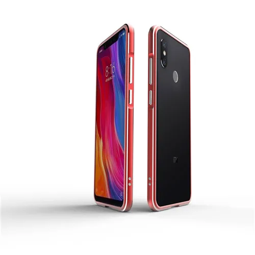 Красный Роскошный металлический бампер чехол для телефона Xiaomi Redmi K20 K20 Pro алюминиевая рамка 3D защитный чехол для Xiaomi 8 6 чехол противоударный - Цвет: Красный
