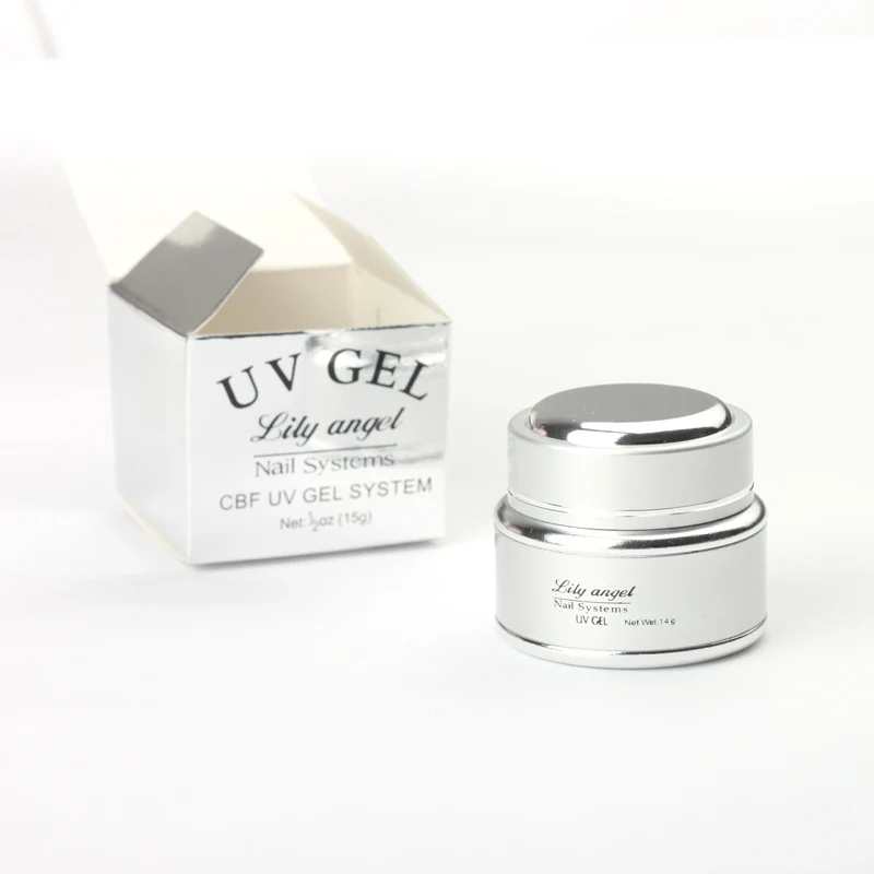 Розовый белый прозрачный гель Lily angel для наращивания ногтей|gel pink|builder uv geluv gel |