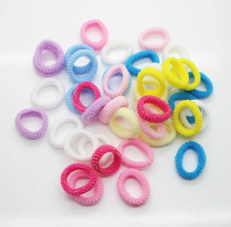 Банное кольцо для волос 40 шт. 200 одноцветные эластичные резинки держатели с
