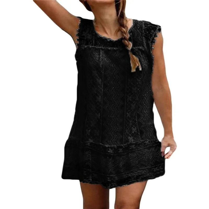 2020 летнее платье повседневная женская одежда круглый вырез короткий рукав