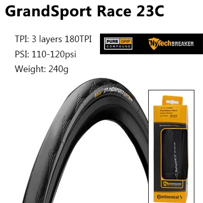 grand 23C boxed Континентальный ультра Спорт II 700 x 23C 25C 28C дорожный велосипед Складные шины для велосипеда сверхлегкие анти прокол GRAND SPORT Racing - Цвет: grand 23C boxed