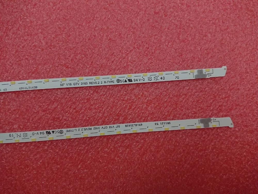 Новый комплект 2 шт. 72LED 610 мм Светодиодная подсветка полоса для 55 дюймов LG 6916L3162B
