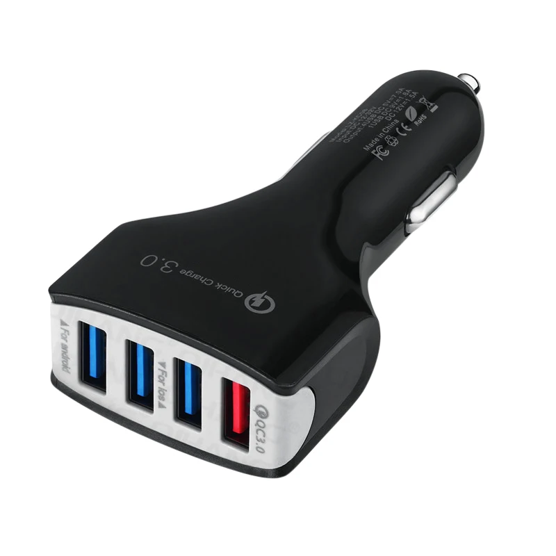 Автомобильное зарядное устройство SOONHUA QC3.0 с 4 USB портами для Samsung Galaxy S7 Edge iPhone