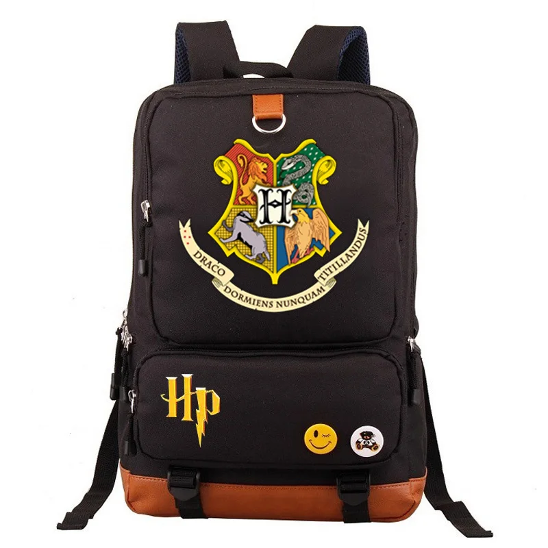 Школьный Рюкзак Hufflepuff Slytherin Gryffindor для мальчиков и девочек, женский рюкзак, школьные сумки для подростков, Холщовый мужской студенческий рюкзак