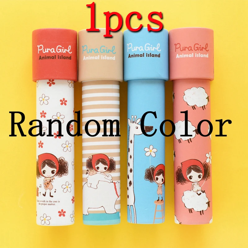 Random Color 1pcs Калейдоскоп в мультяшном стиле, волшебные изменяющиеся регулируемые Необычные Цветной мир, игрушки для детей, аутизм, детские игрушки-головоломки, калейдоскопы - Цвет: Random Color 1pcs