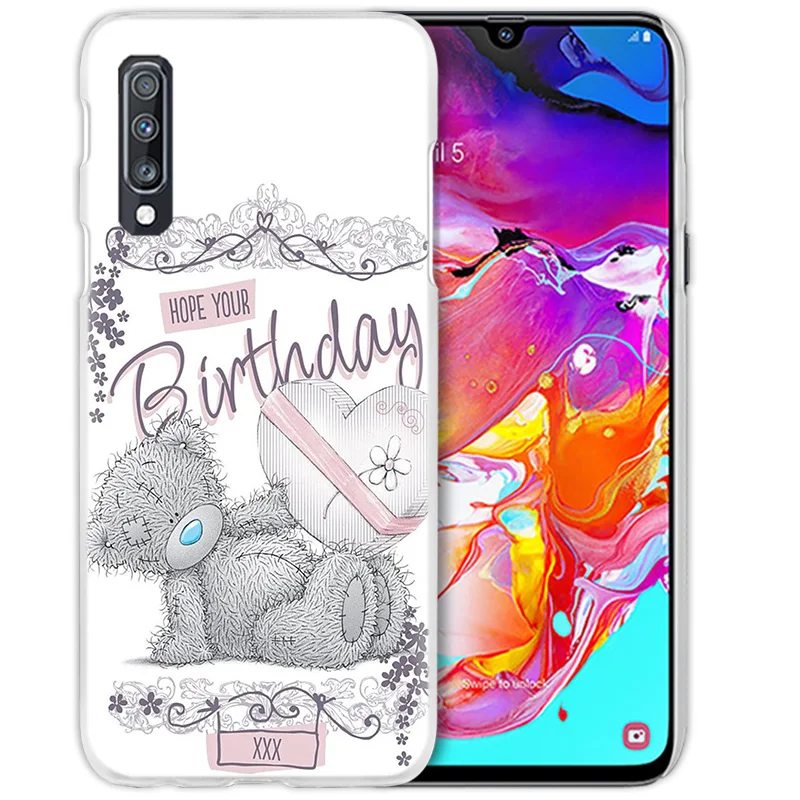 Чехол Teddy Me To You Bear для Samsung Galaxy A50 A70 A20e A40 A30 A20 A10 A31 A21 A9 A7 2018 жесткий прозрачный чехол