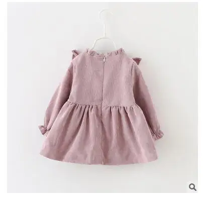 Новая осенняя одежда платье для малышей из 100% хлопка принцессы плиссированная