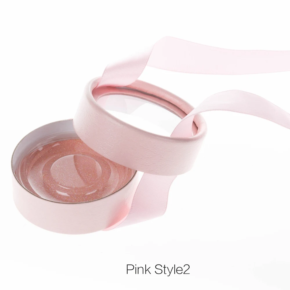 10box Pink Style2 10/упаковка накладных ресниц упаковочная коробка ресниц упаковочные коробки на заказ логотип накладные ресницы из норки поддельные полосы пустой круглый чехол - Цвет: 10box Pink Style2