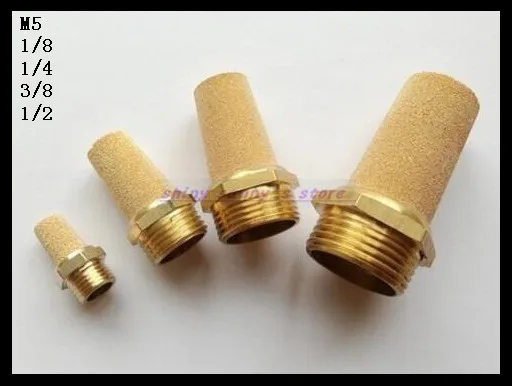 30 шт./лот M5 &quotBSPT Пневматический Глушитель фильтра Спеченные бронзовые