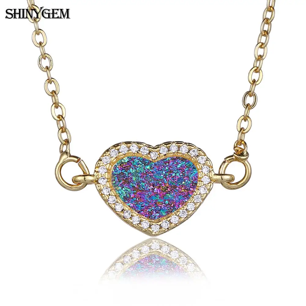 ShinyGem романтическое ожерелье в форме сердца маленькое Элегантное с подвеской
