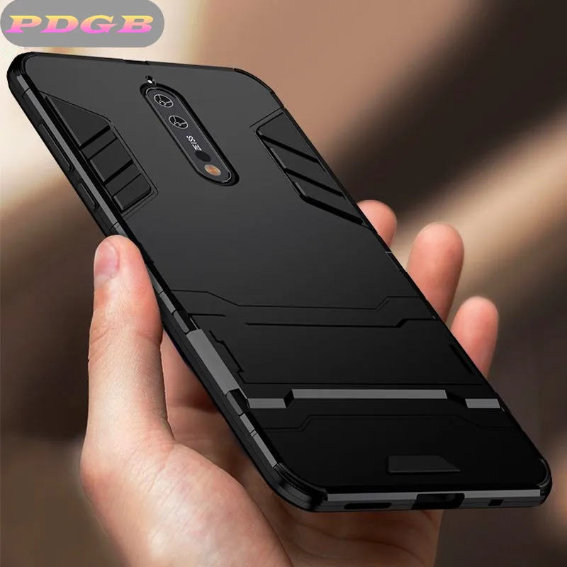 Бронированный чехол PDGB для Nokia X5 X6 X7 1 7 Plus 2 8 ударопрочный из ТПУ Жесткий Чехол
