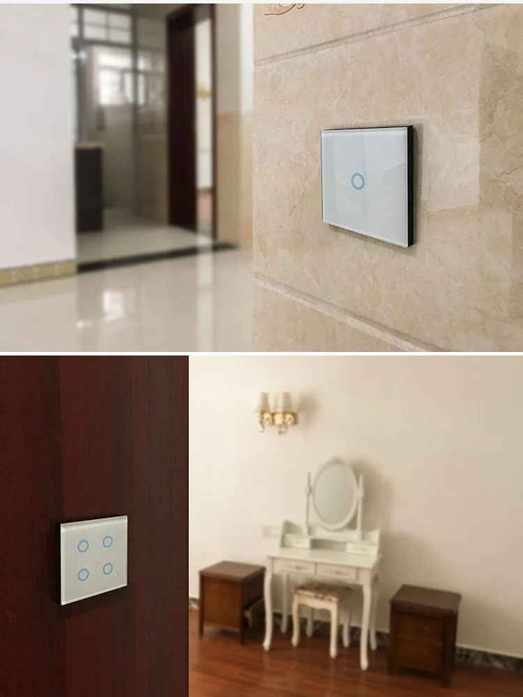Wi-Fi беспроводной настенный сенсорный выключатель, розетка, светодиодный светильник, переключение, умный Модуль Автоматизации, Великобритания, ЕС, работа с Amazon Alexa Echo Google Home