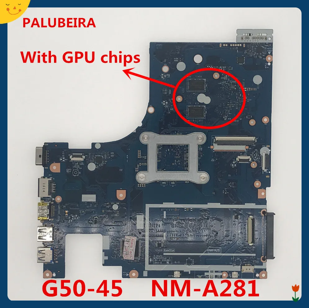 PALUBEIRA 15 дюймов материнская плата для ноутбука Lenovo G50 45 Материнская ACLU5/ACLU6 NM A281 (с A6