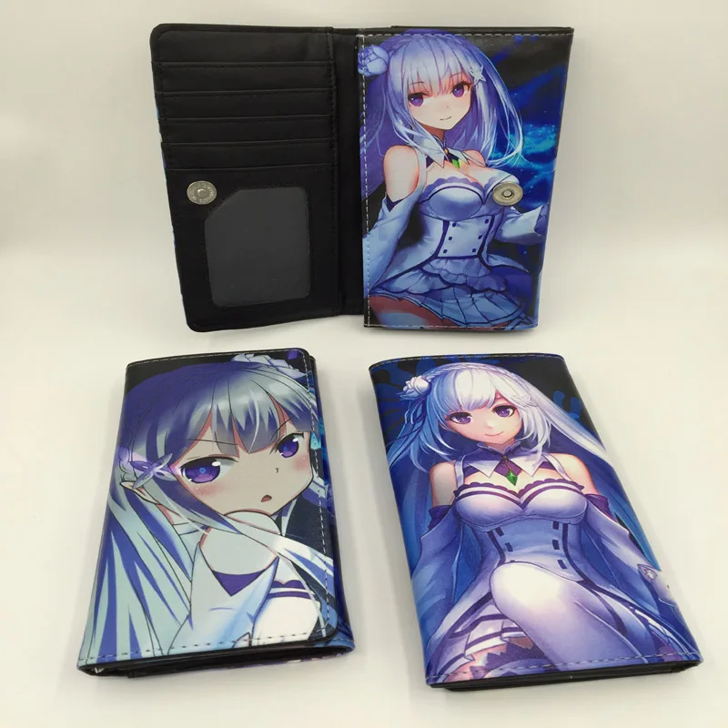 Аниме Re:Zero Kara Hajimeru Isekai Seikatsu Emiria Многофункциональный длинный кошелек/кошелек с