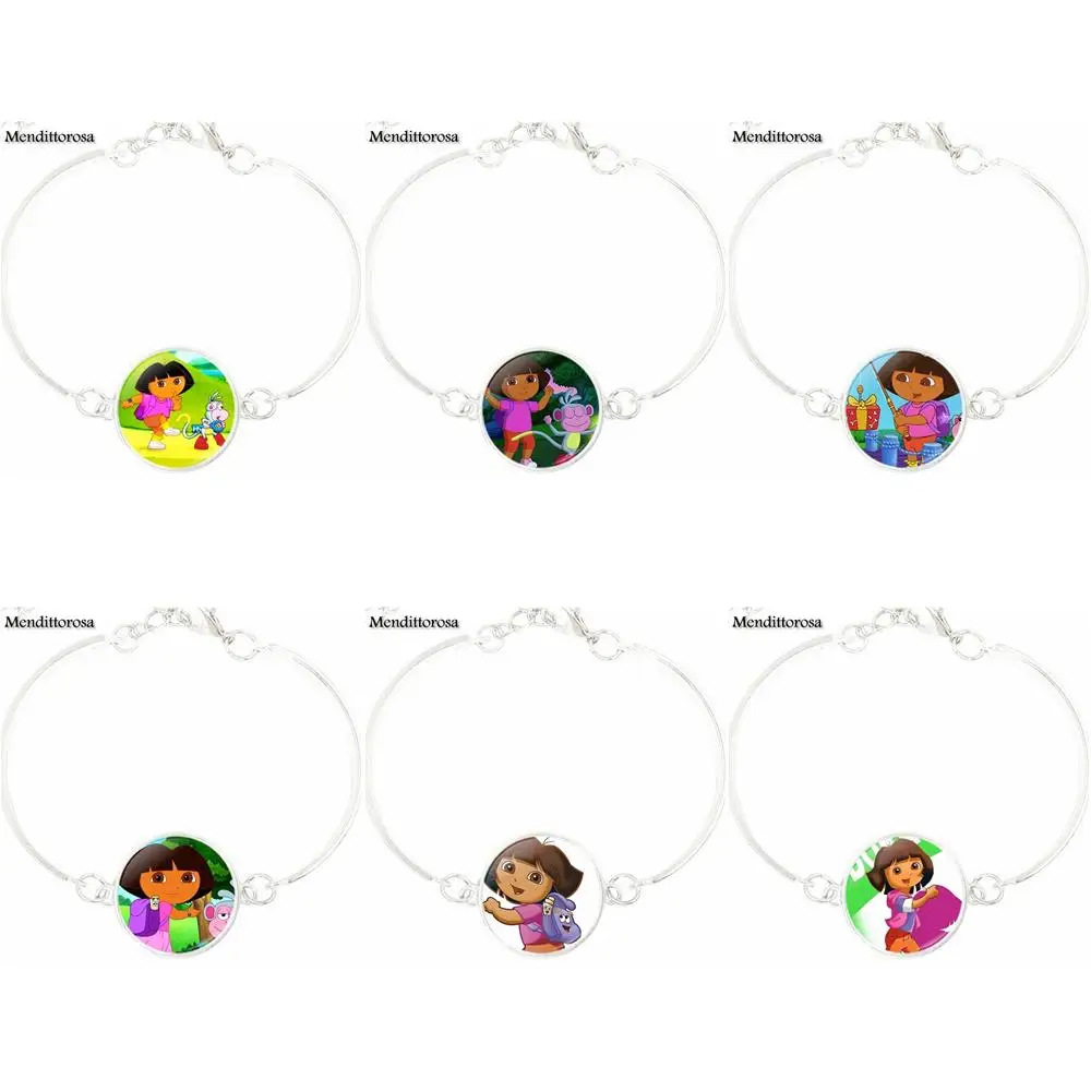 Для свадьбы ювелирные изделия с изображением Доры The Explorer посеребренные