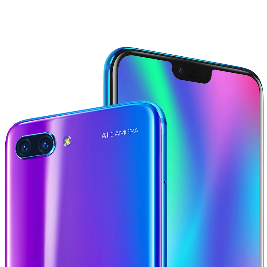 Honor 10 Мобильный телефон honor 10 19:9 полный экран 5,84 дюймов AI камера Восьмиядерный отпечаток пальца ID NFC android 8,1