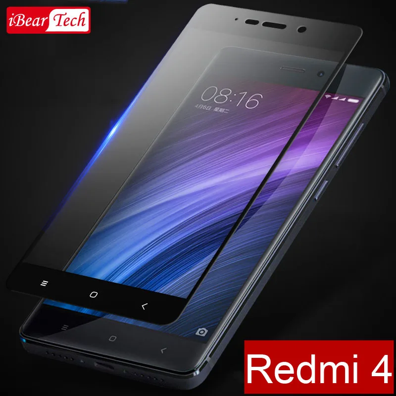 Защита экрана для xiaomi redmi 4 стеклянная пленка полное покрытие 9H 5 0 ультра тонкий mofi