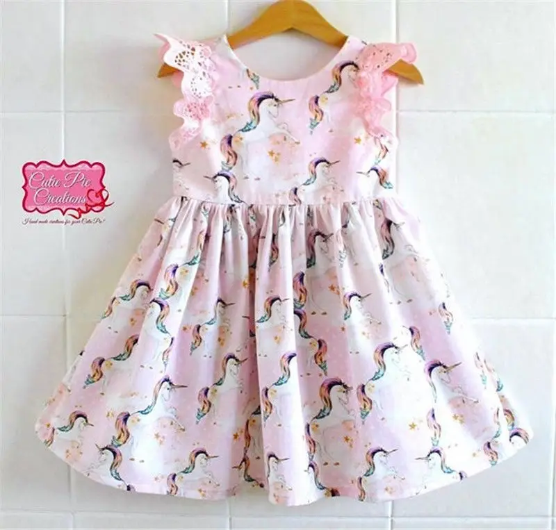 Kid Baby Girls Lace Cartoon Unicorn Party Pageant Tutu Dress Sundress Clothes pudcoco 2018 lovely autumn Dresses | Детская одежда и
