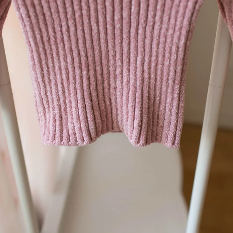 Winter Baby Girls Solid Long Sleeve Turtleneck Knitwear Thicken Sweaters Children Kids Knitted Clothes ropa de ninas | Детская одежда и