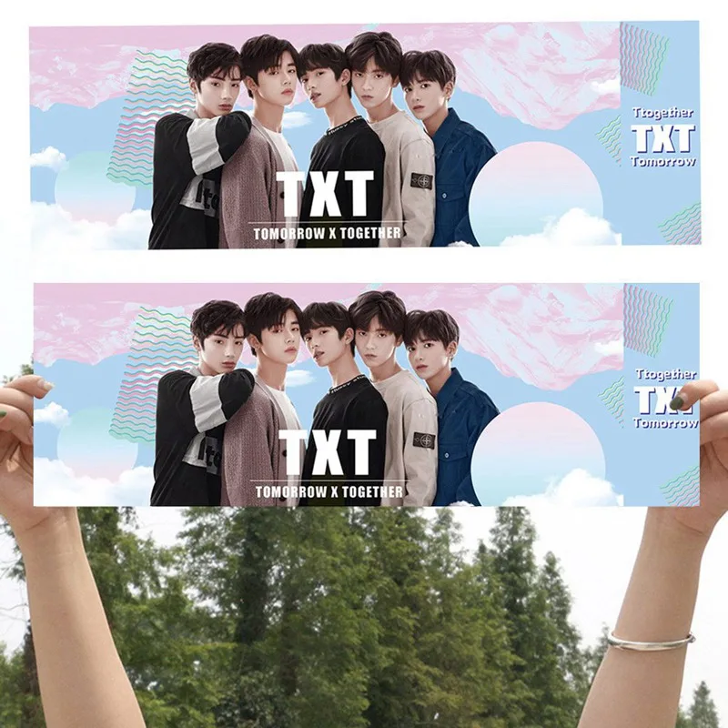 K-pop TXT концертная поддержка ручная баннерная ткань повесить вентилятор подарочный канцелярский набор