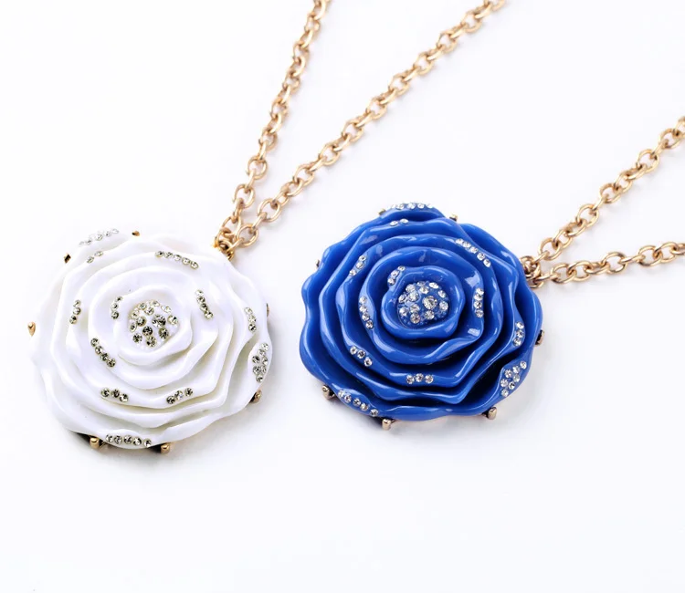 Модное изящное ожерелье с длинным цветком ручной работы длинные подвески духи 2017