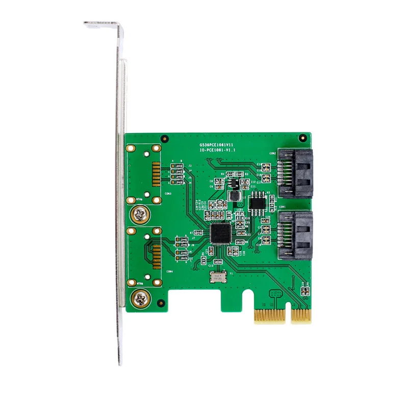 BTBcoin PCI Express PCIE E SATA карта контроллера 2 порта 3 PCIe 0x1 Низкопрофильная Скоба чип ASMedia