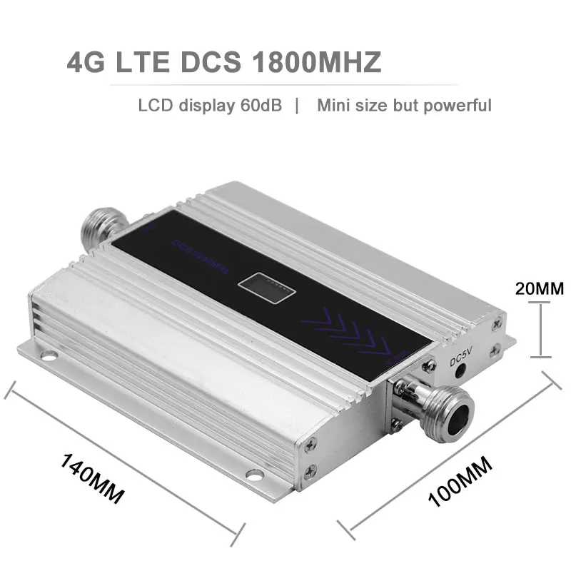 Усилитель сотового сигнала LTE 4G 2G Автомобильный телефона DCS 1800 МГц Band3 ЖК дисплей с