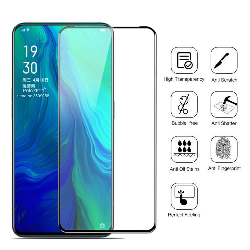 Защитное стекло для oppo reno 10x zoom, закаленное стекло для oppo reno 5g cph1921, защитная пленка для экрана op reno 6,4 ''6,6''