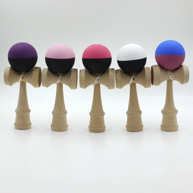 20 шт. Натуральный Бук Kendama смешанные цвета резина 5/5 Сплит деревянные игрушки для