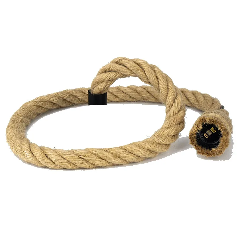 1/2 м одна голова Веревка люстра веревка лампа ретро деревенский стиль Ресторан