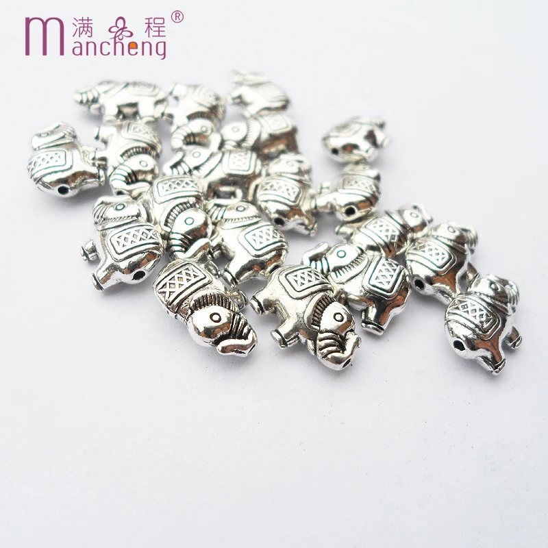 10 шт./лот винтажный бисер в виде слона кулон из сплава цинка животные слон