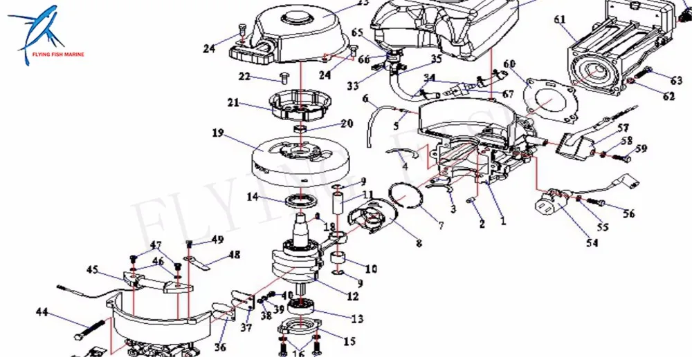 Катушка зажигания для лодочного двигателя 3F0 06153 01 00 3F0061530M Tohatsu Nissan 2 ход 3.5HP M3.5B2