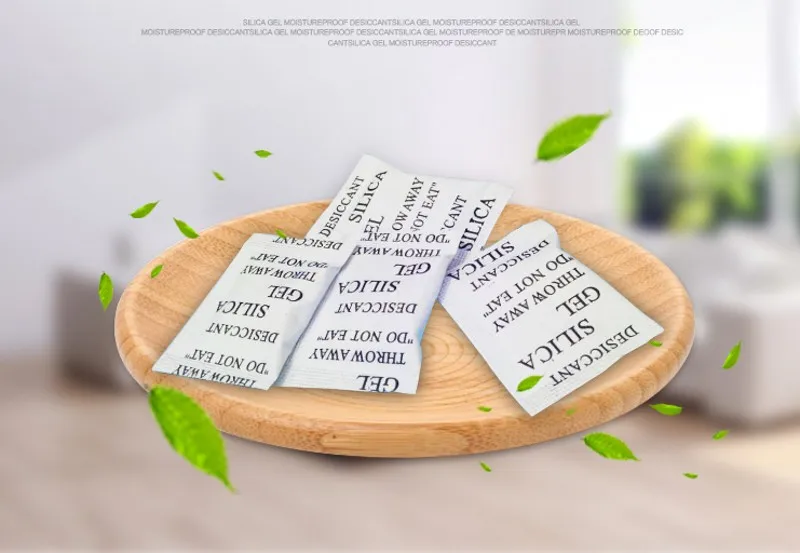 50/100 Packs 1g Non-Toxic Silica Gel Desiccant Damp Dehumidifier Room Kitchen Clothes Food Storage Moisture Absorber Bags