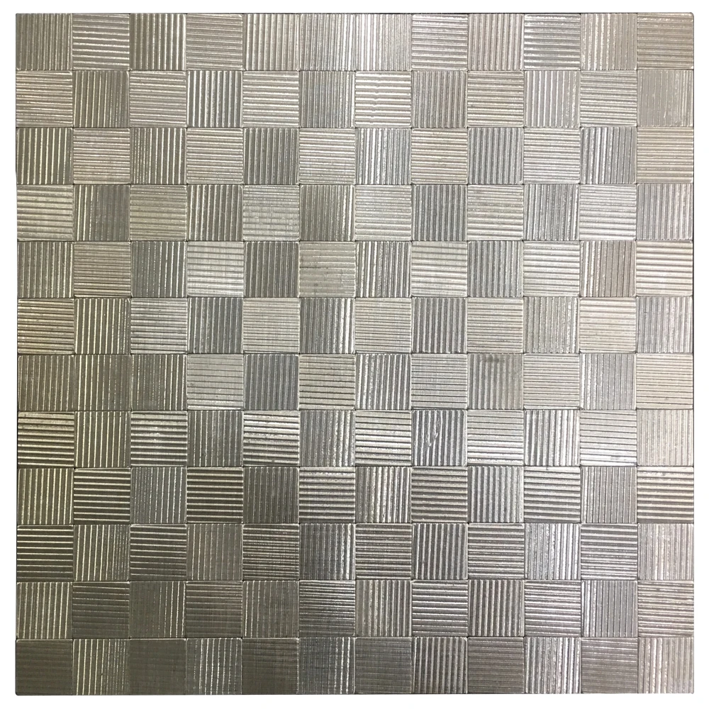 Оптовая продажа 12 &quotx 12&quot пилинг и палка мозаичная плитка металлический задний