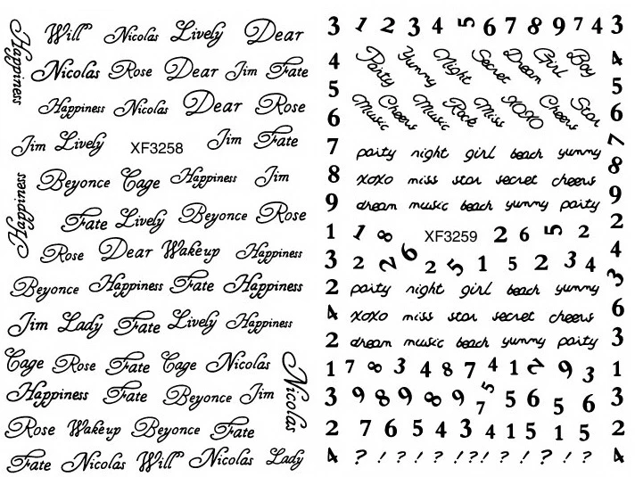 Text Tag LOVE Nail Sticker Decoration Back Glue Letter Love Label Decals Manicure Design Forever Young Stickers for Nails Foil