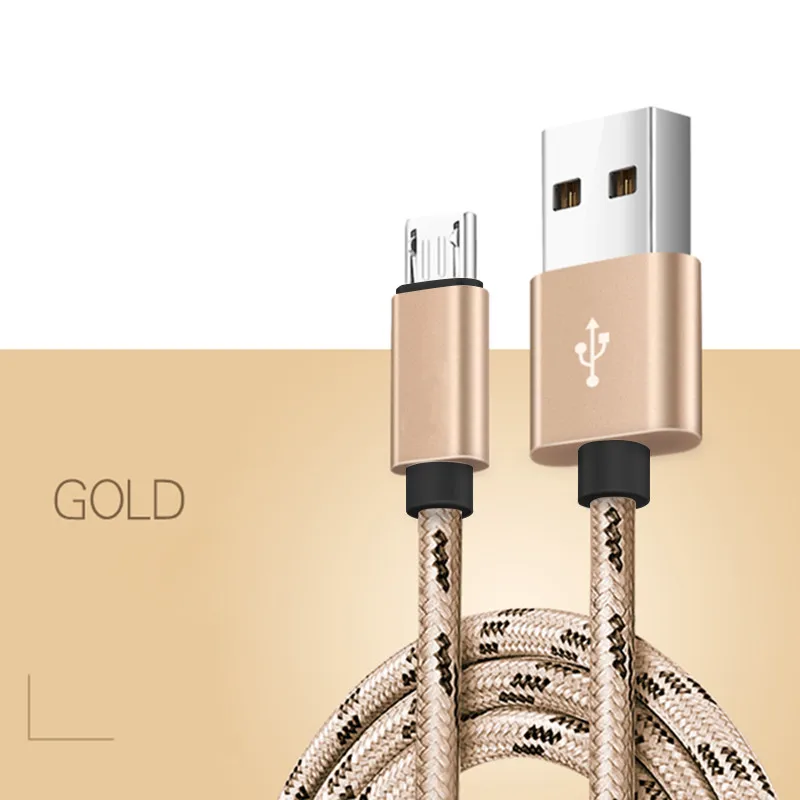 Золотой 25 см 1 м 2 м 3 м Кабель зарядного устройства микро-usb для samsung galaxy S7 S6 Edge A3 A5 Xiaomi Redmi Note 5 6 6A Android телефонный кабель для передачи данных - Цвет: Золотой