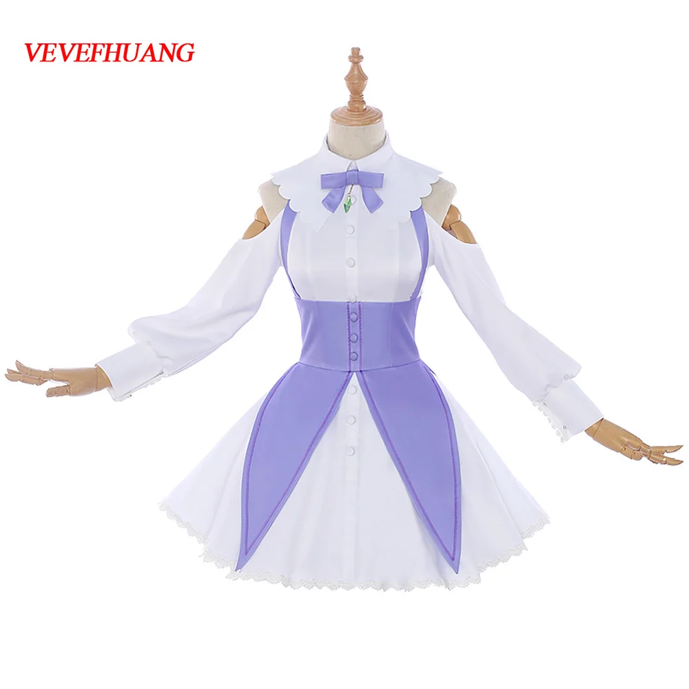 VEVEFHUANG Re Zero Kara Hajimeru Isekai Seikatsu Emilia/платья для косплея парик костюмы Rem Ram женщин и