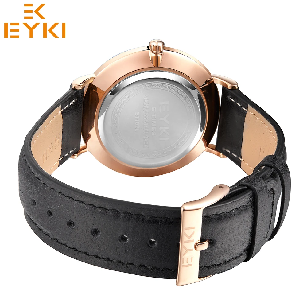 EYKI Luxury Dress Women Watches Ultra Thin Waterproof WristWatch Quartz Movement uhr Female Clock Watch relogio feminino