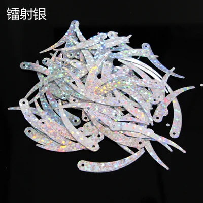 700 шт. 5*32 мм цвет слоновой кости лазер/голографический россыпью блестки и пайетки