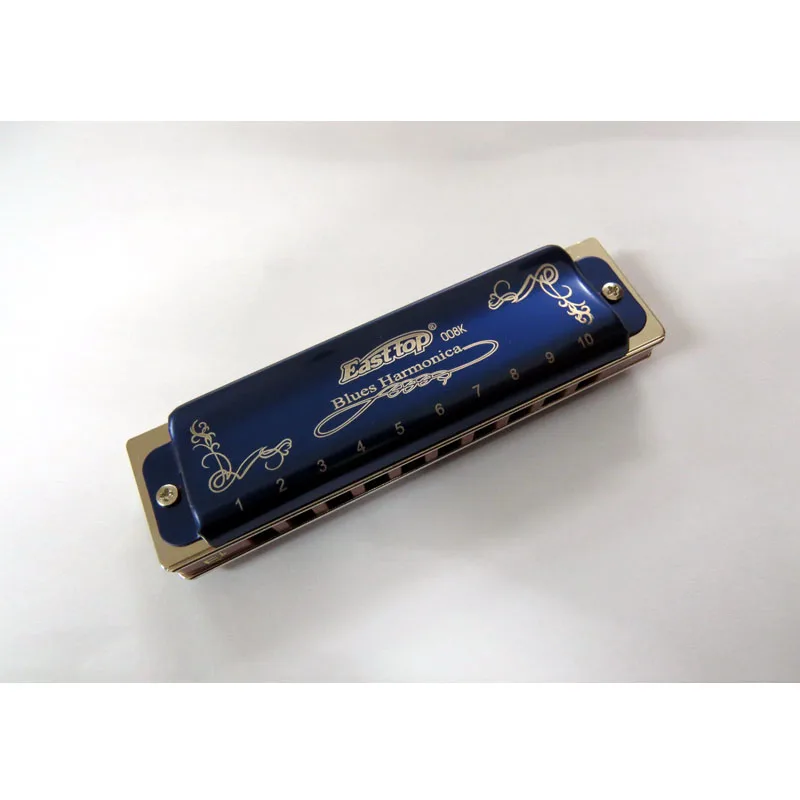 EASTTOP T008K ключ Eb Новый Голубой цвет губные гармоники латунь reedplates Фосфорная бронза