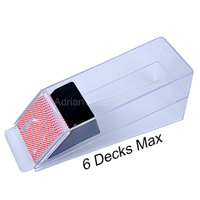 6 decks (NO Cards) 4/6 колоды покер карты обувь игральные карты Отправитель акриловый дилер обуви продвинутый казино робот игральные карты руководство машины - Цвет: 6 decks (NO Cards)