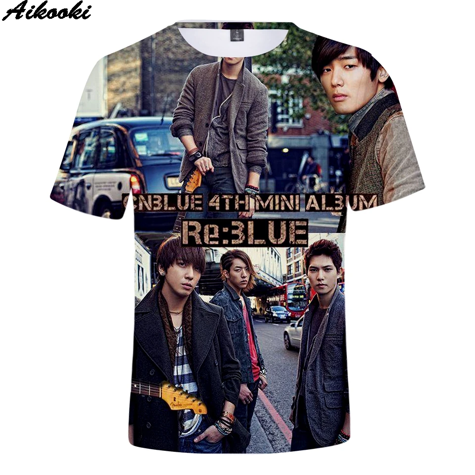 Модные футболки CNBlue с 3D принтом для мужчин/женщин модные топы Korte Mouw футболка