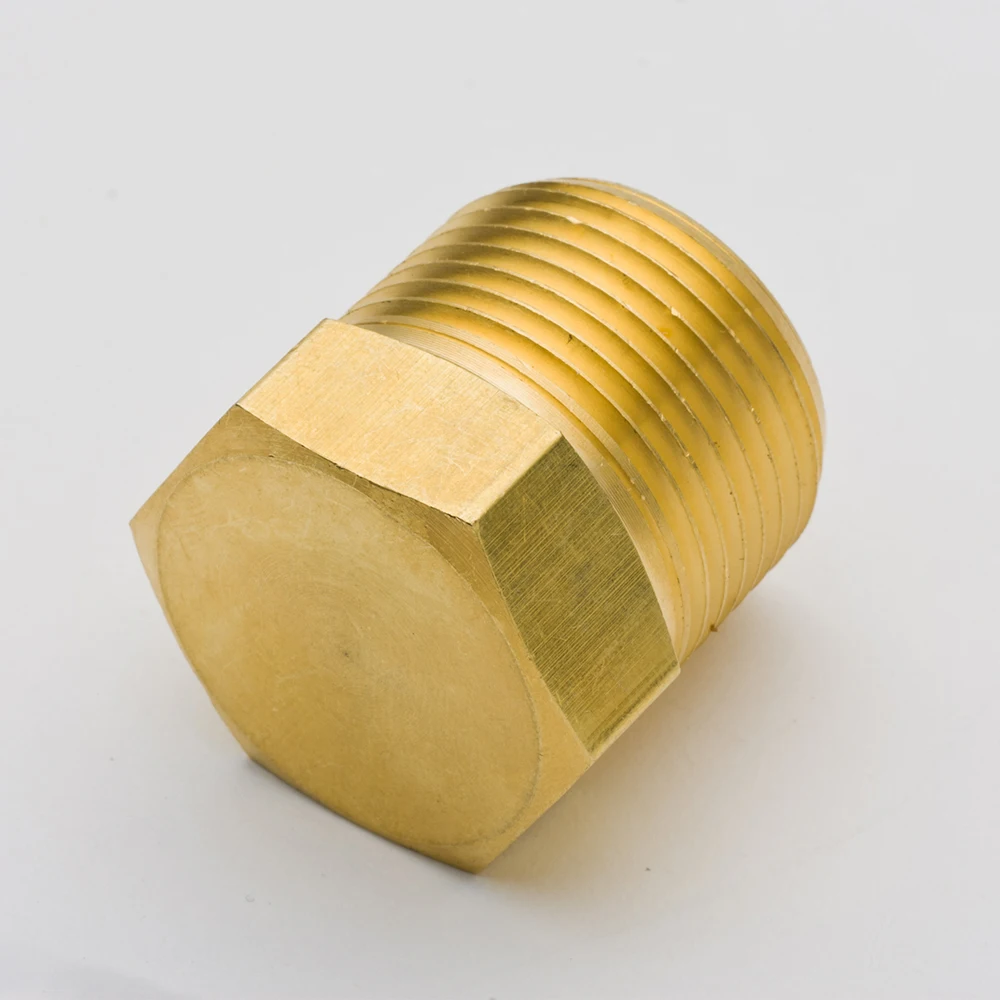 20 шт. латунный Фитинг С Шестигранной Головкой Штекер 1/8 &quot1/4&quot NPT штекер резьба