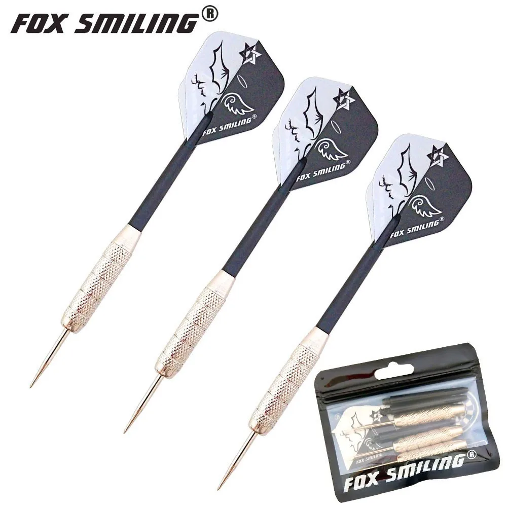 Fox Smiling 3 шт. 17 г профессиональные стальные наконечники Дартс с алюминиевые